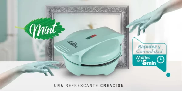 HE-6242 Waflera Eléctrica Menta-CubiertaNegra Imagen 5 de 6