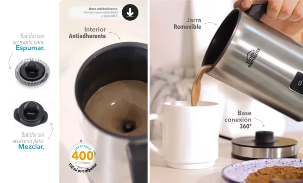 HE Espumix 500-Mililitros con Accesorios para Espumar-Mezclar