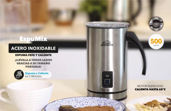 HE Espumix 500-Mililitros sobre la mesa con Ingredientes