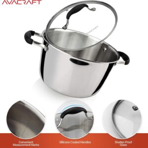 A-25160 / Cocina Saludablemente en Olla grande de ACERO INOXIDABLE Avacraft 160 Oz / 4.75 L