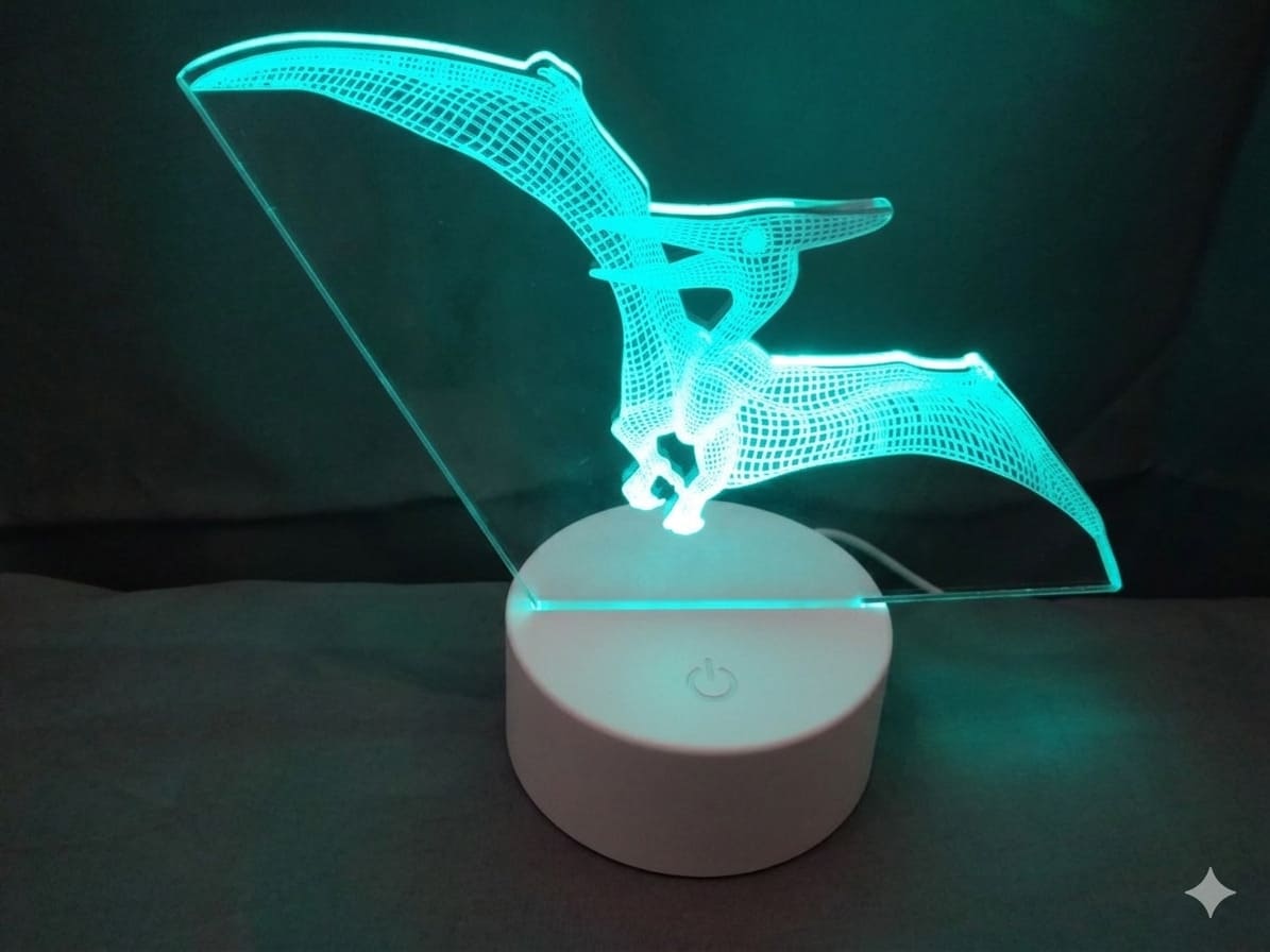 EL-5020 ImgCom ⁄ Impresionante Lampara Led 3D del PTERANODON Imagen 2 de 3