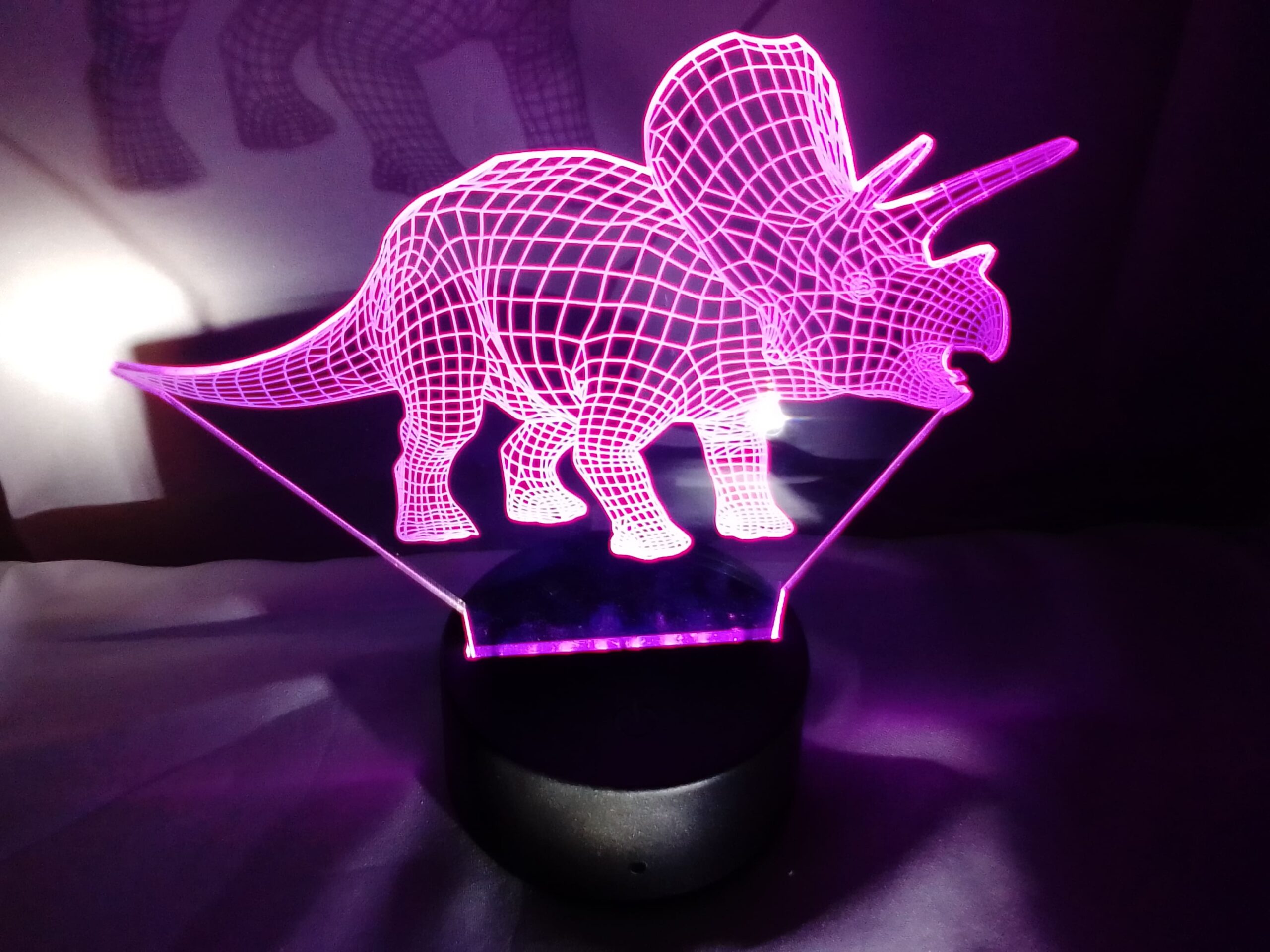 EL-5022 / Increíble Lámpara Led 3D del TRICERATOPS - Image 7