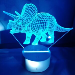 EL-5022 / Increíble Lámpara Led 3D del TRICERATOPS