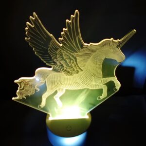EL-5032 / Lámpara Led 3D del Sorprendente UNICORNIO